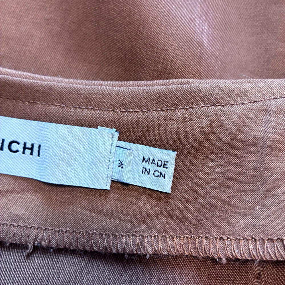 ICHI Metallic Brown Midi Skirt (IHRAIA SK) - Picture 7 of 10